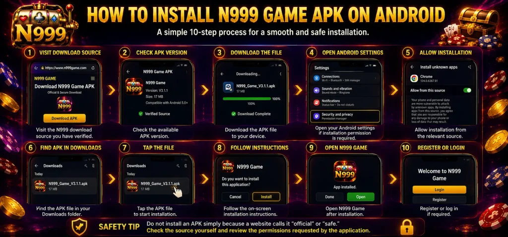 N999 Game account registration guide