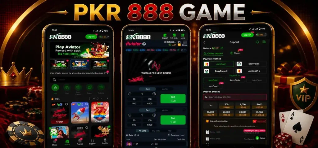 PKR 888 Game mini-game interface on Android